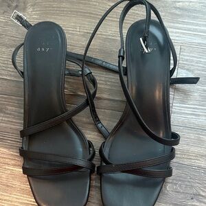 A New Day Sleek Black Sandals